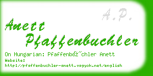 anett pfaffenbuchler business card